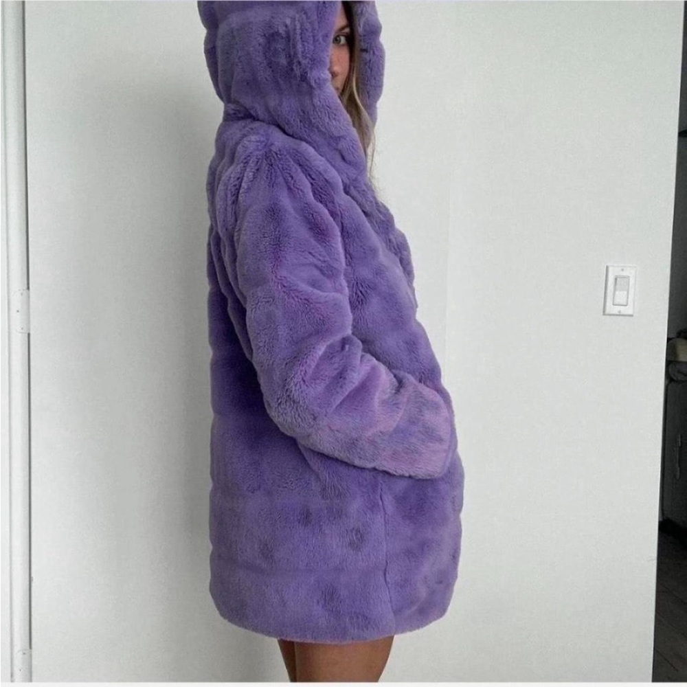 Apparis Fur Coat in Purple